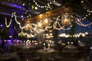 lighting at wedding venue