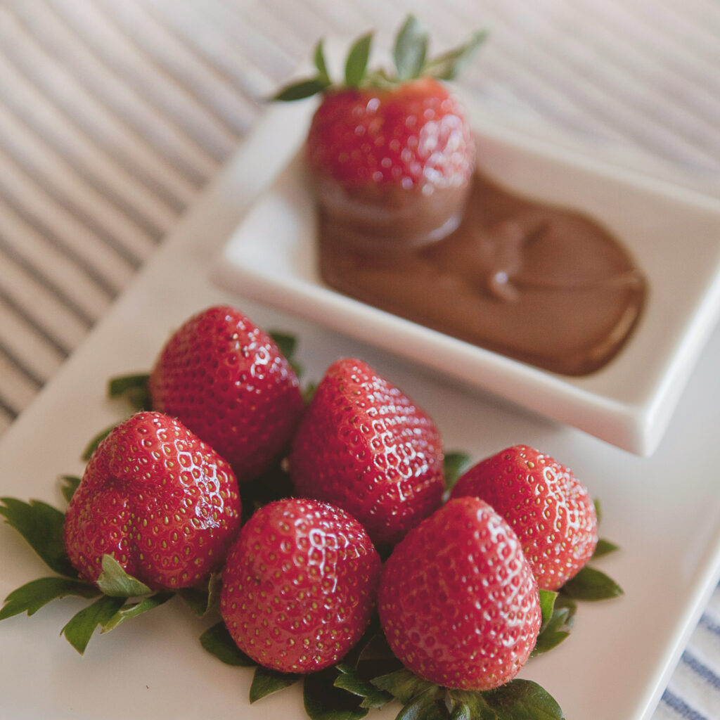 strawberries dipped in chocolate