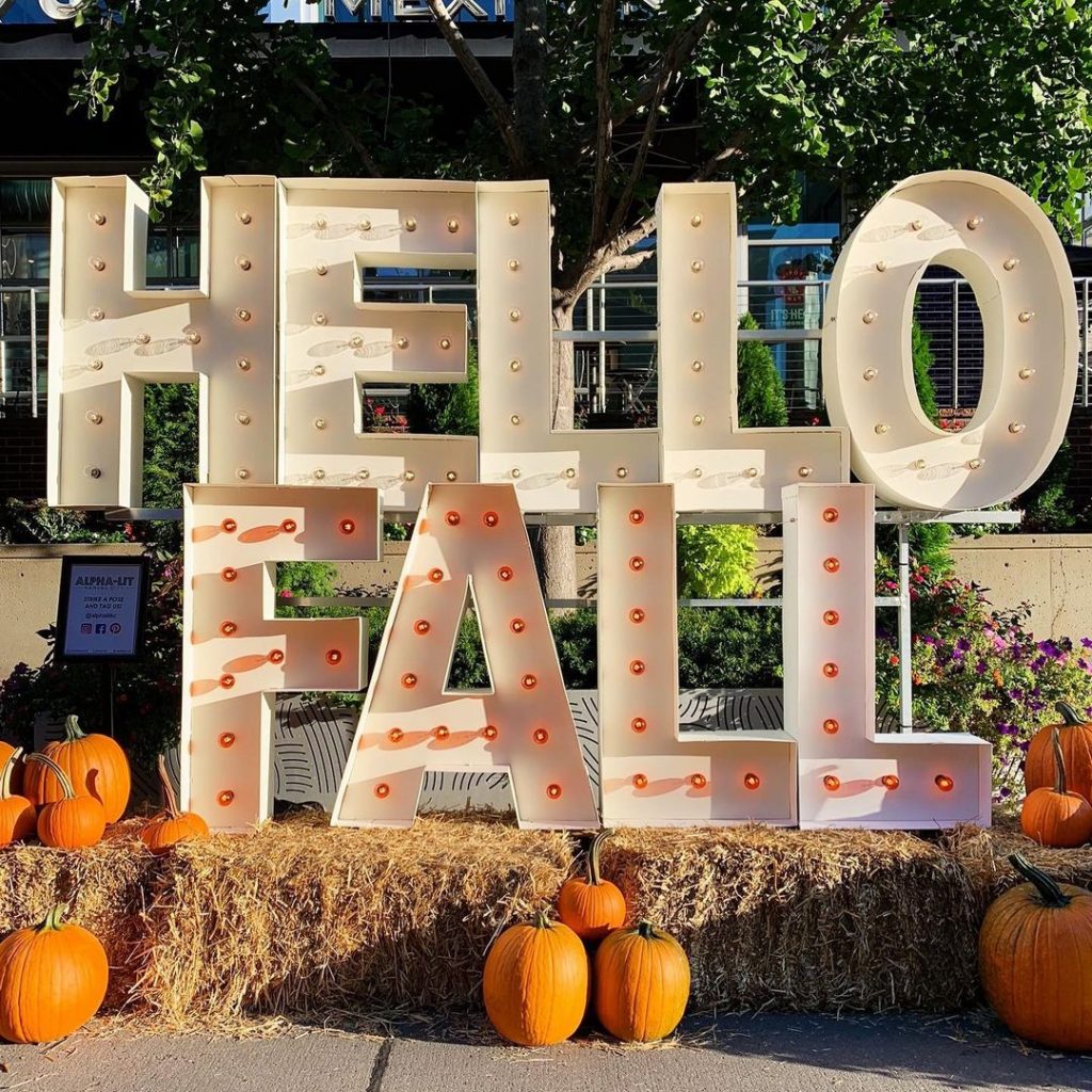 Hello Fall Marquee Letters