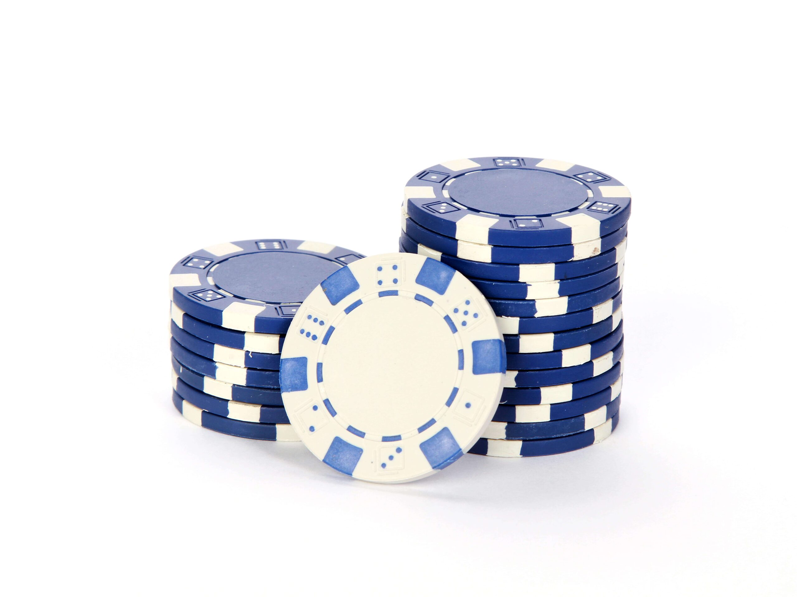 Poker chips stacked