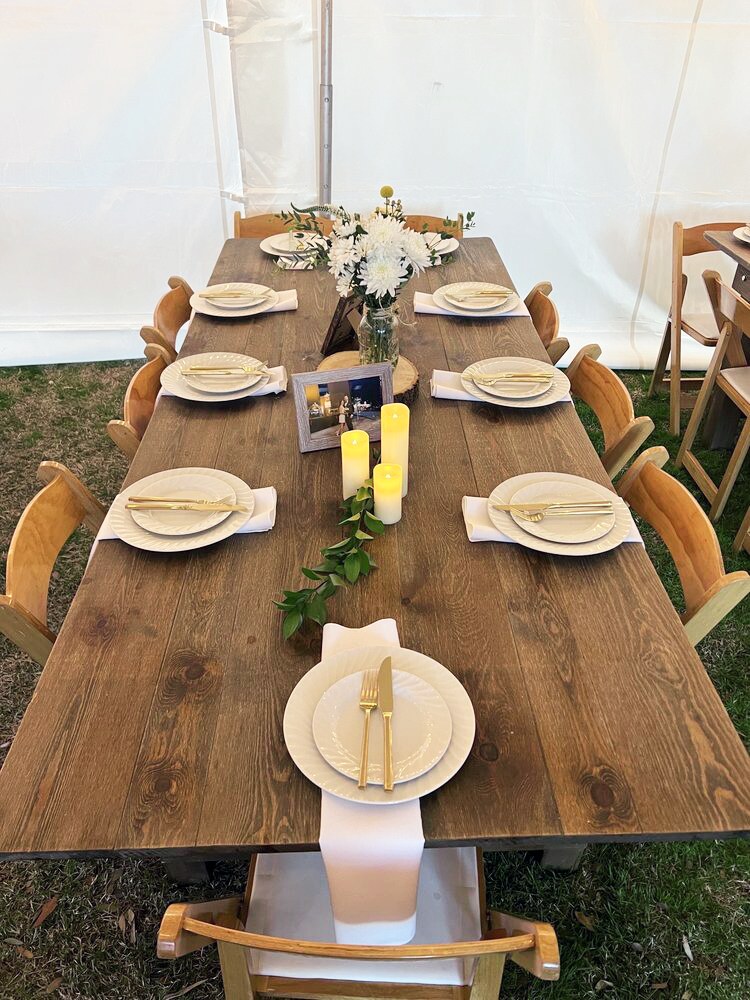 Beautiful farm/vineyard table setting