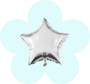 Star balloon representing satisfaction guarantee